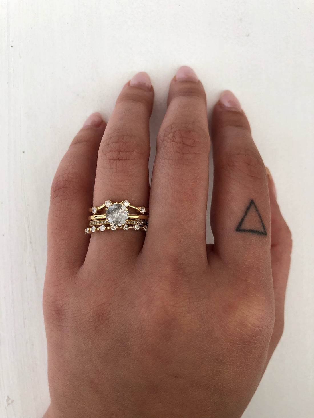 Distance Round Cut Moissanite Diamond Wedding Band For Her