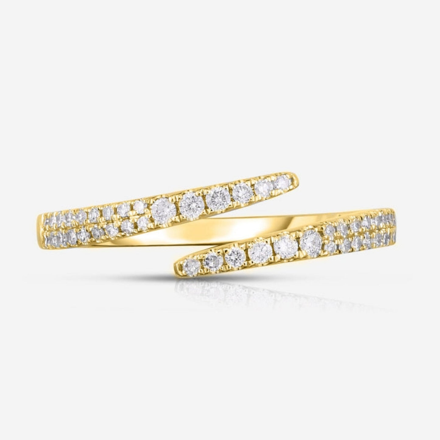 Round Lab Grown Diamond Ring Open Diamond Band