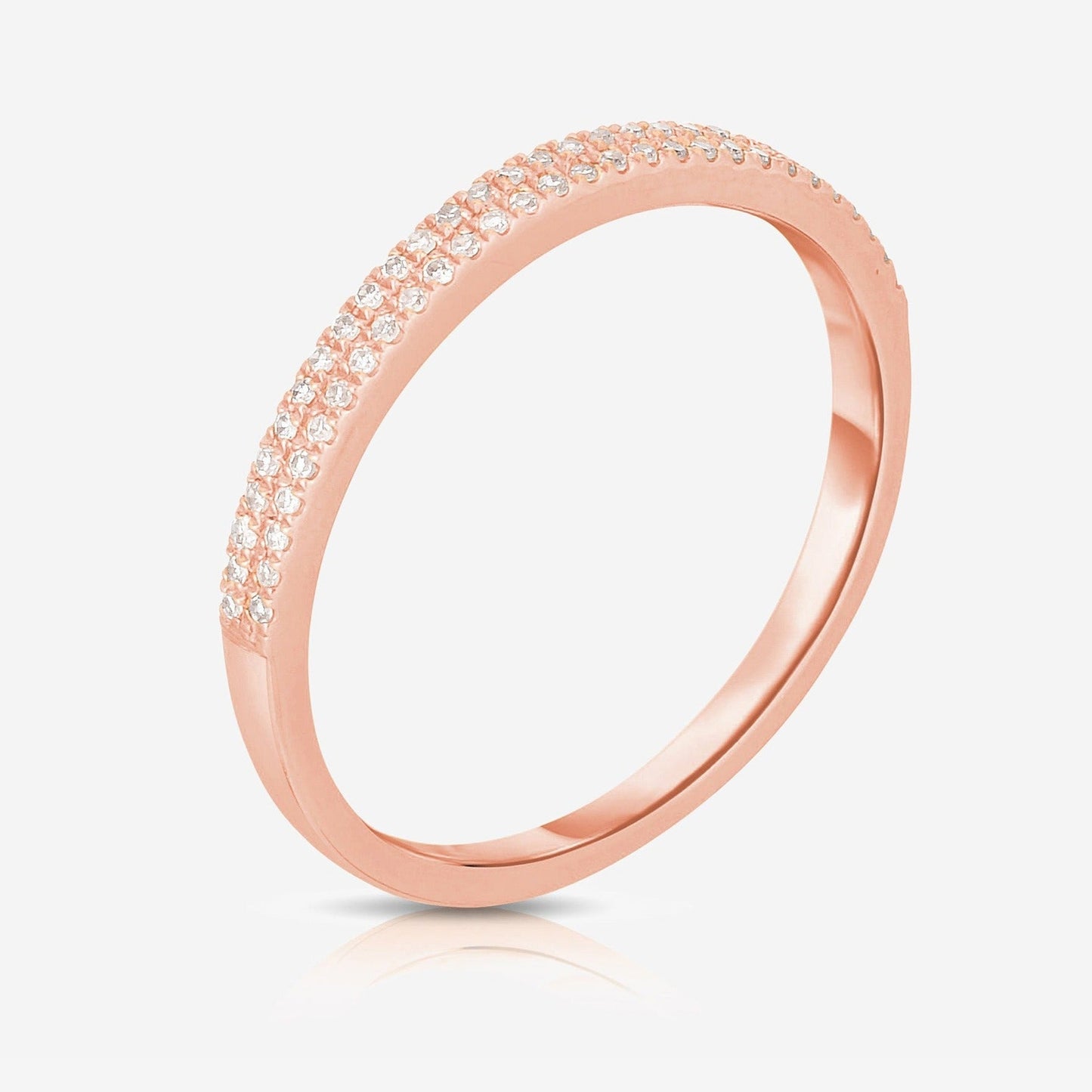 Round Pave Set Lab Diamond Band For Gf