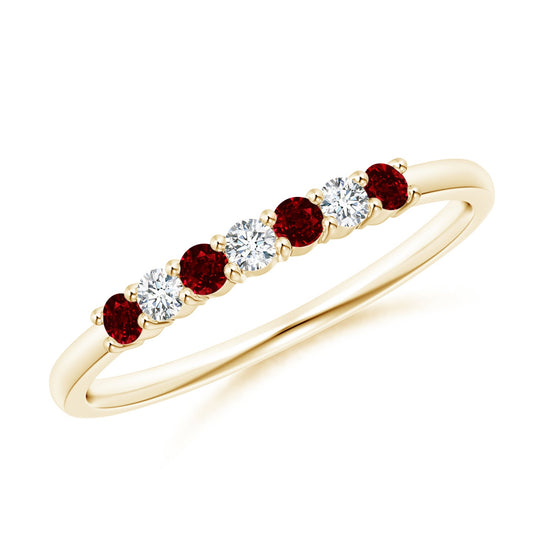 Ruby and Diamond Eternity Band