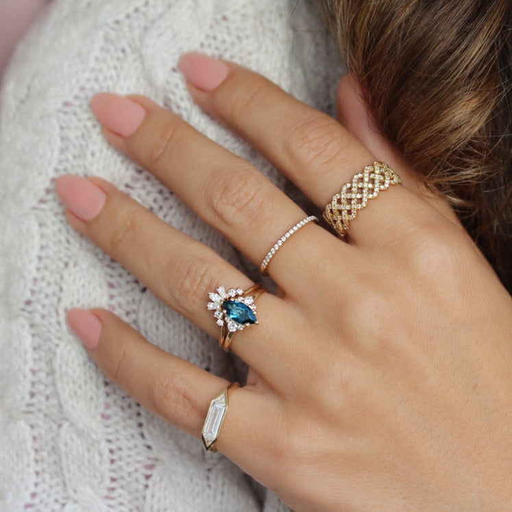 Sapphire Emerald, Sapphire Diamond, Marquise Cut