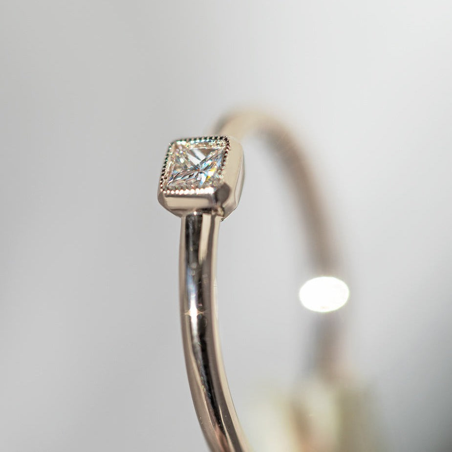 Single Princess Cut Diamond Anniversary Ring