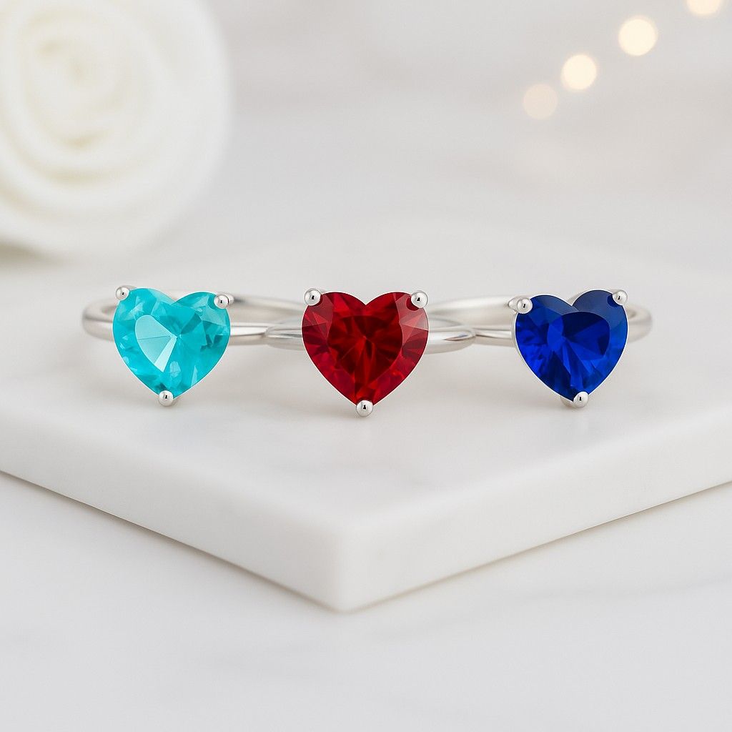 Solitaire Ring for Birthday Gifts for Wife Proposal Ring Heart Ring