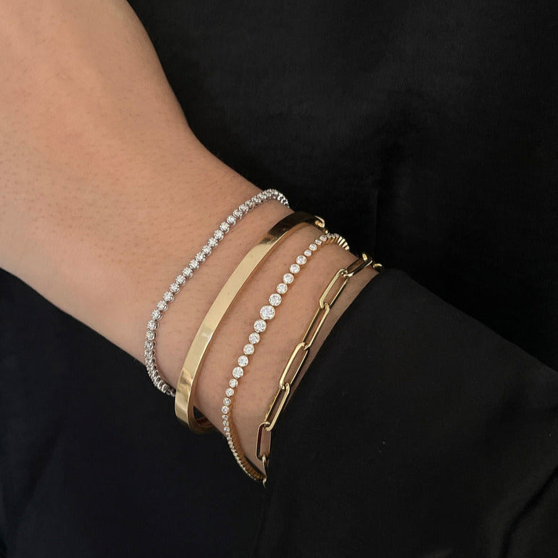 Tennis Bracelet Moissanite Jewelry, Elegant Gift for Her