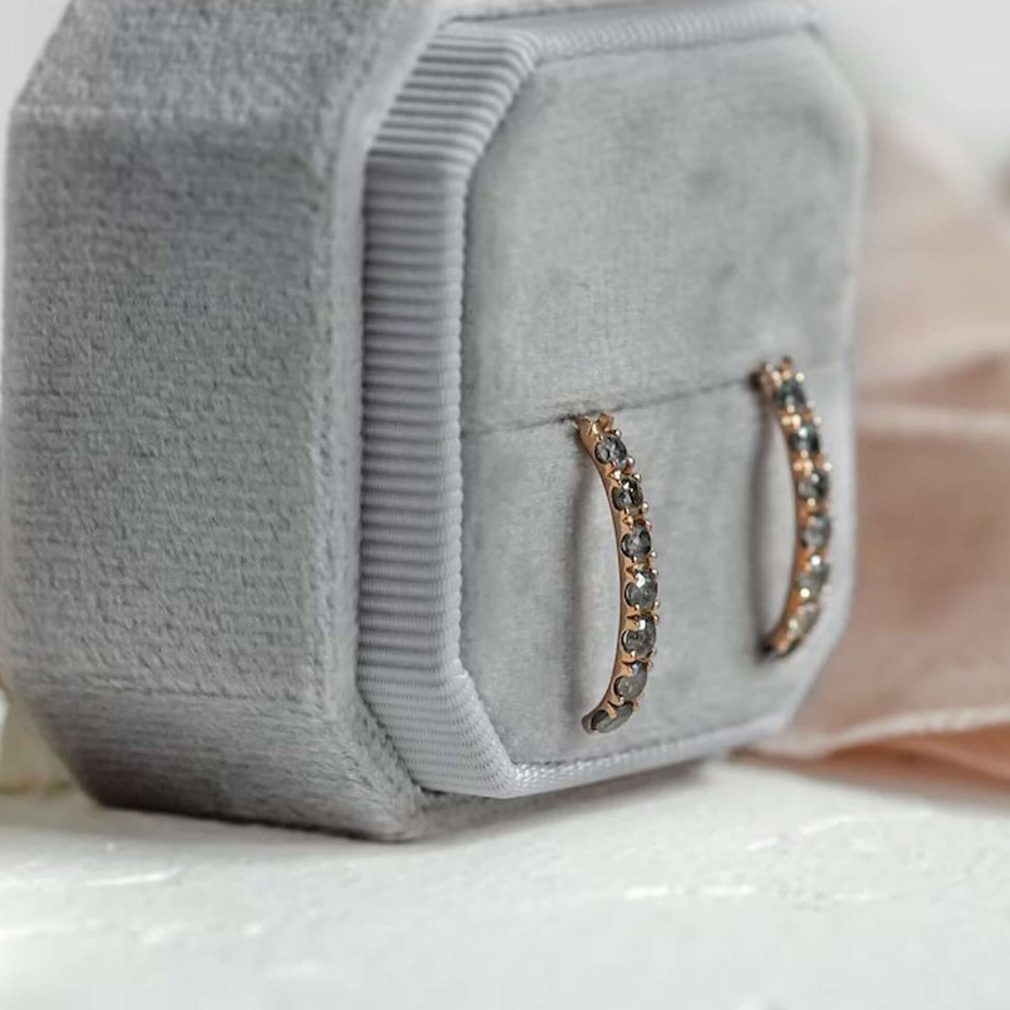 Three Diamond Dangle Earrings