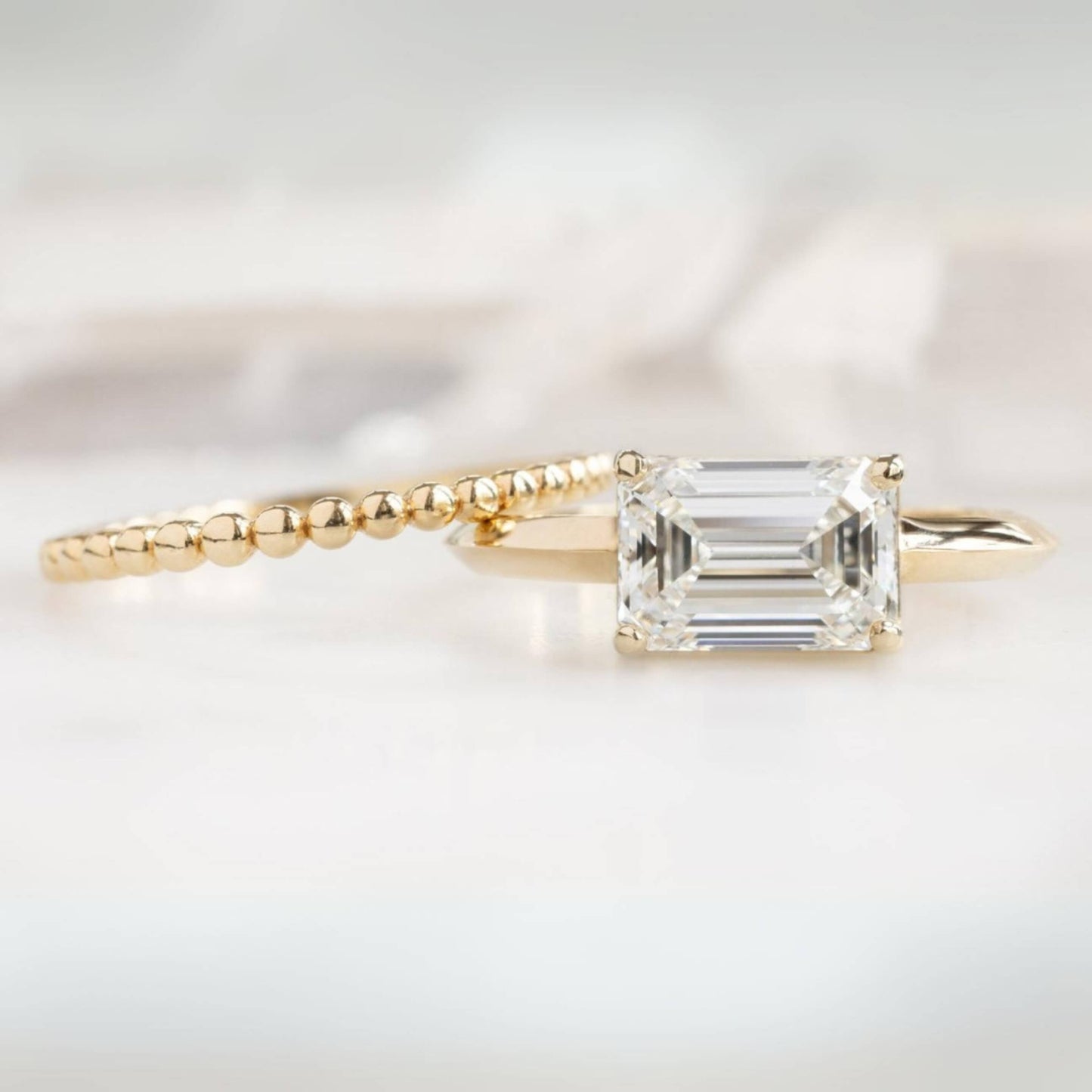 Three Diamond Stone Ring