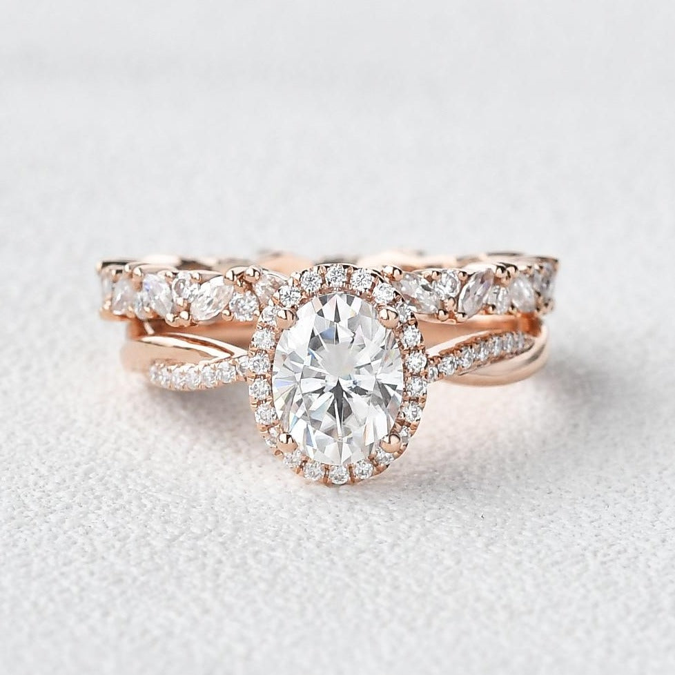 Twisted Pave Eternity Bridal Ring