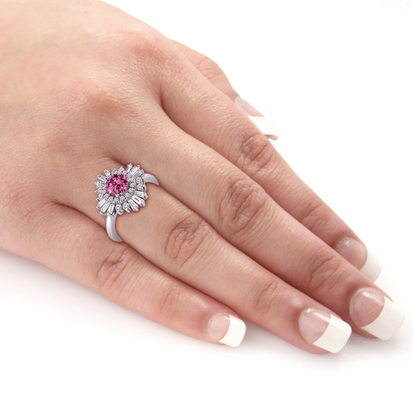 Unique Rose Gold Moissanite Wedding Ring