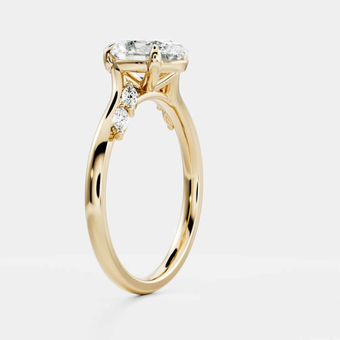Vintage Lab Created Simulated Diamond Ring