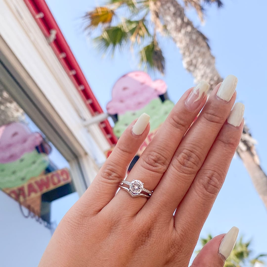 dainty diamond bridal ring