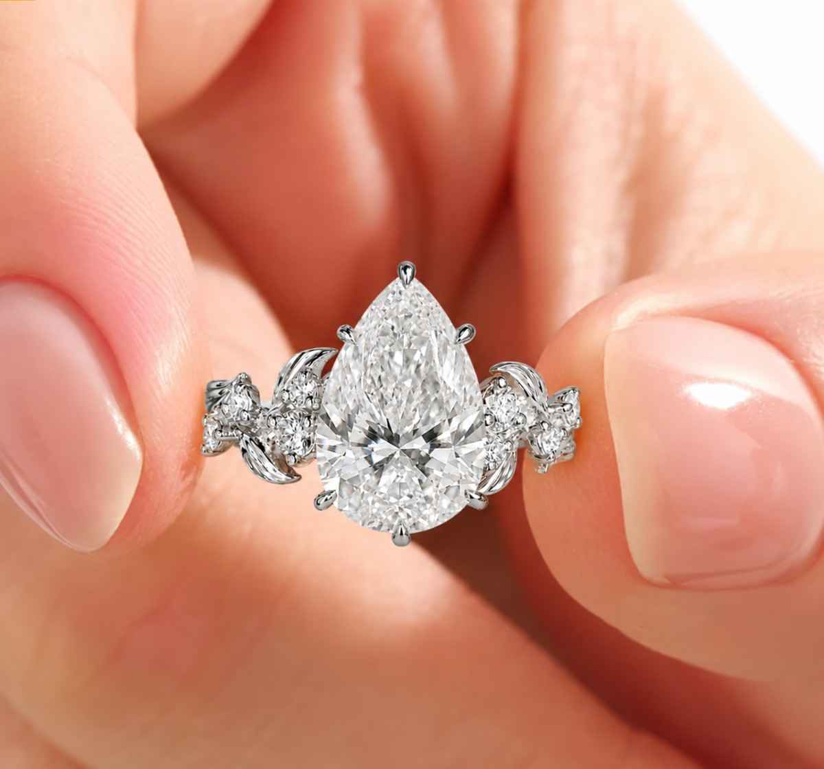 diamond ring moissanite ring lab diamond ring cubic zirconia ring cz ring simulated diamond ring
