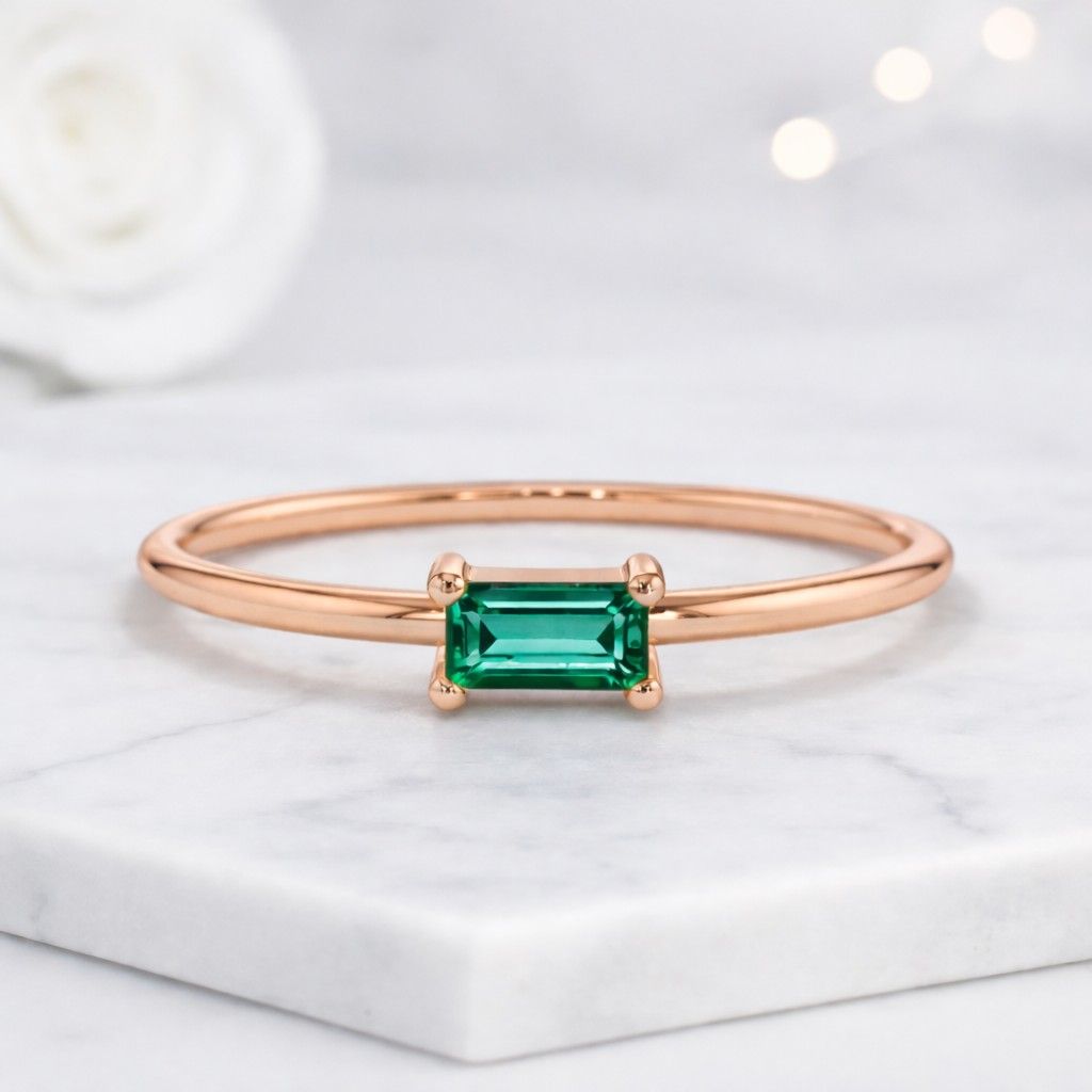 elegant jewelry simple jewelry petite jewelry stack ring layering ring bridal jewelry promise jewelry anniversary ring birthday ring engagement ring emerald jewelry