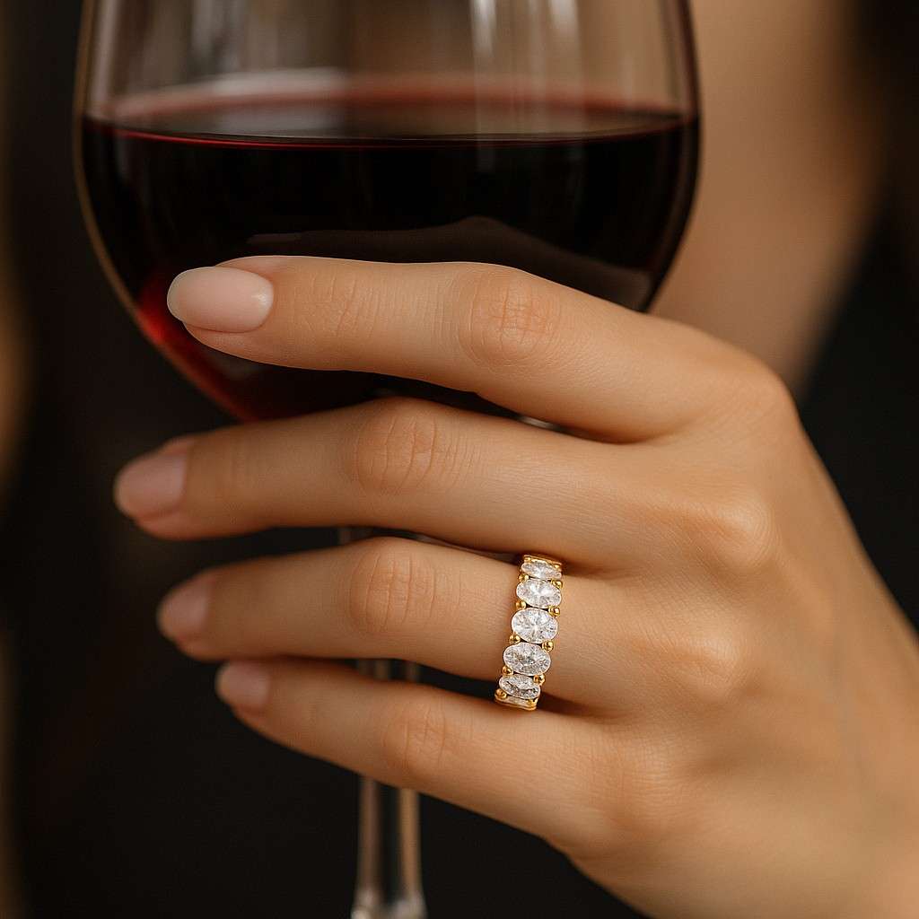 moissanite ring moissanite band diamond alternative ring cubic zirconia ring cz eternity ring