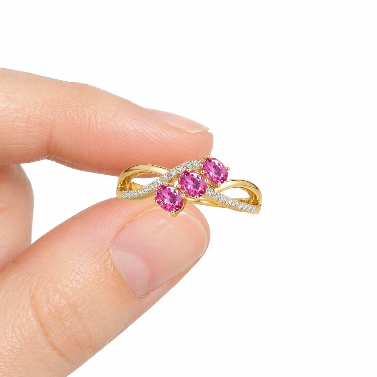sapphire engagement ring sapphire promise ring sapphire anniversary ring sapphire bridal ring pink sapphire gift pink sapphire jewelry gemstone fashion ring diamond accent jewelry moissanite jewelry lab grown diamond