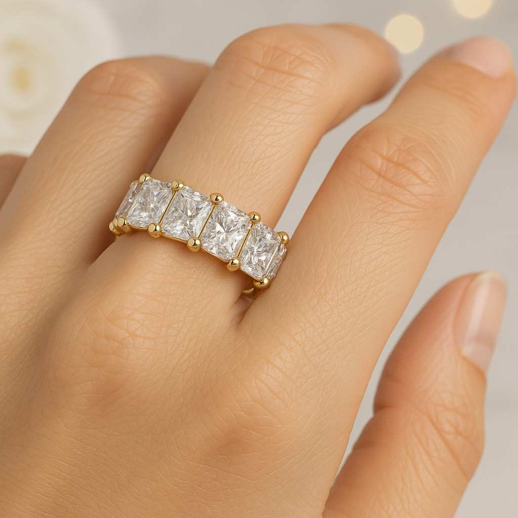 stackable ring matching band bridal band fashion ring luxury jewelry gift ring promise ring engagement band eternity band wedding ring gold jewelry ladies ring modern band sleek ring