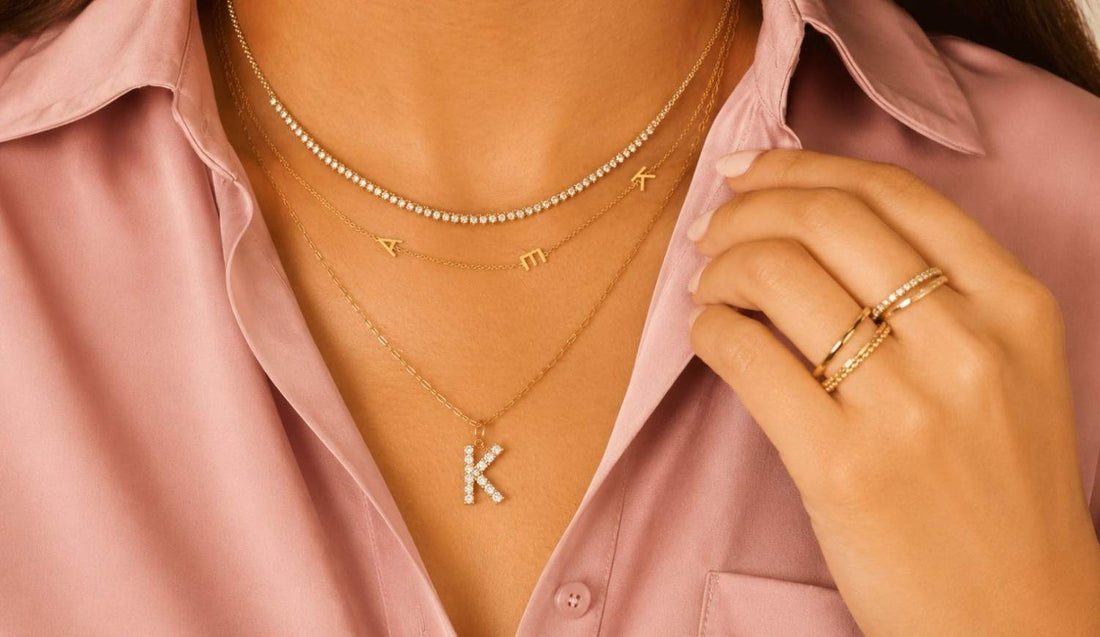 Diamond Initial Necklaces