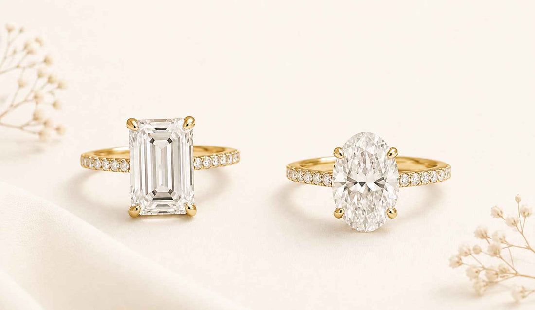 Emerald Cut vs Oval Engagement Rings