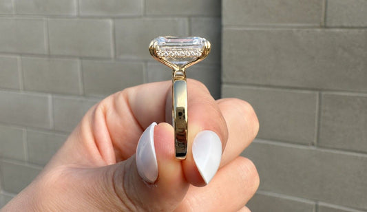 Hidden Halo Emerald Rings