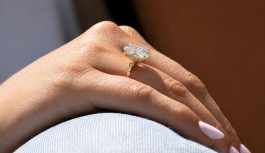 Hidden Halo Oval Rings