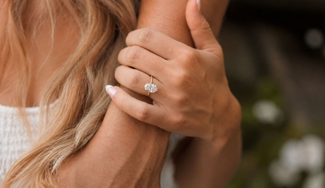 Oval Lab-Grown Diamond Rings