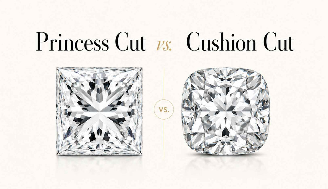 PRINCESS VS CUSHION DIAMOND RING 