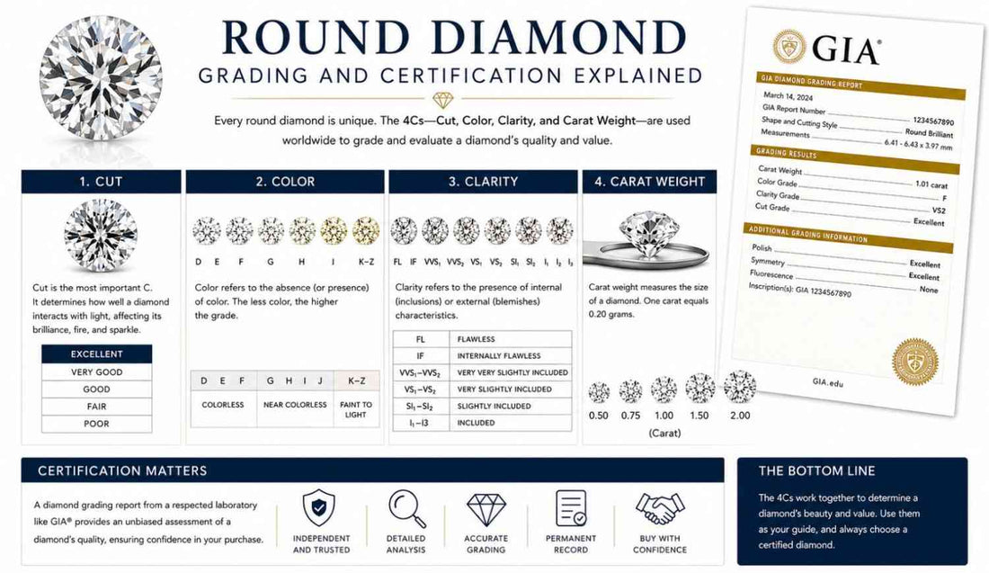 Round Diamond Grading and Certification Explained