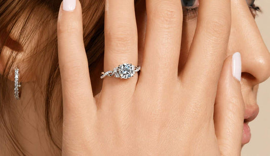 Side Stone Moissanite Rings
