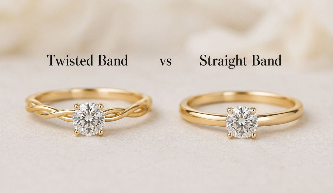 Twisted Band vs Straight Band Ring