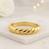 5 MM Gold Braided Twist Band For Men And Women