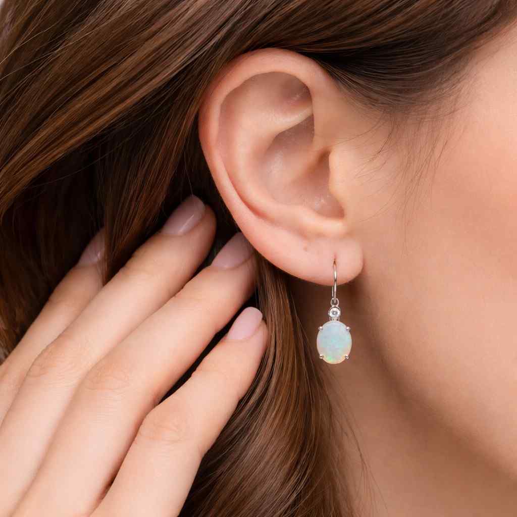 0.5 ct earrings half carat earrings small carat earrings petite stone earrings tiny gemstone earrings delicate stone drop lightweight gemstone