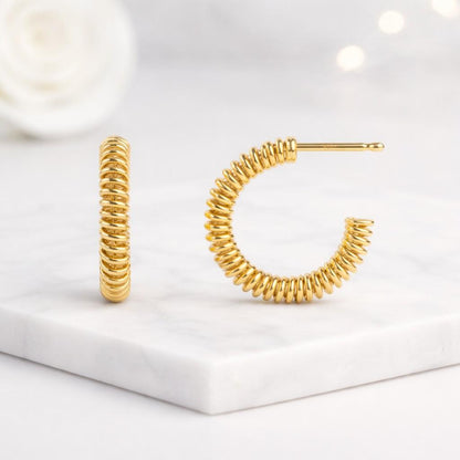 0.5 ct earrings half carat earrings small stone earrings petite earrings delicate earrings tiny hoop earrings