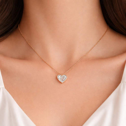 0.5 ct necklace half carat necklace small carat necklace petite stone necklace delicate stone necklace tiny diamond