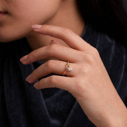 0.5 ct ring half carat ring 0.5 carat ring small carat ring petite stone ring tiny stone ring subtle sparkle ring