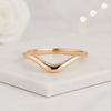 14k Yellow Gold Curved Wedding Band