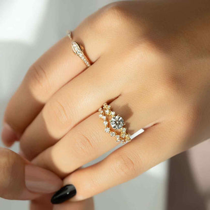 1.00 CTW Lab Grown Diamond Round Brilliant 3 Stone Ring Solid Gold Trilogy Engagement Ring 3 Stone Anniversary Minimal Classic