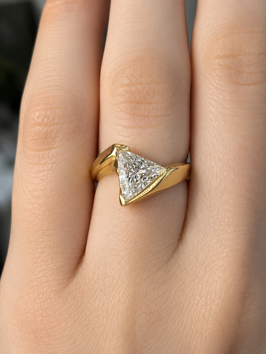 1.52 ct d vs1 trillion cut lab grown diamond engagement ring for casey davis