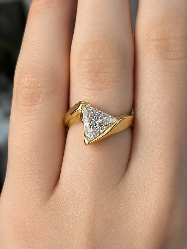 1.50CT Trillion Cut LabGrown Diamond Engagement Ring For Casey Davis