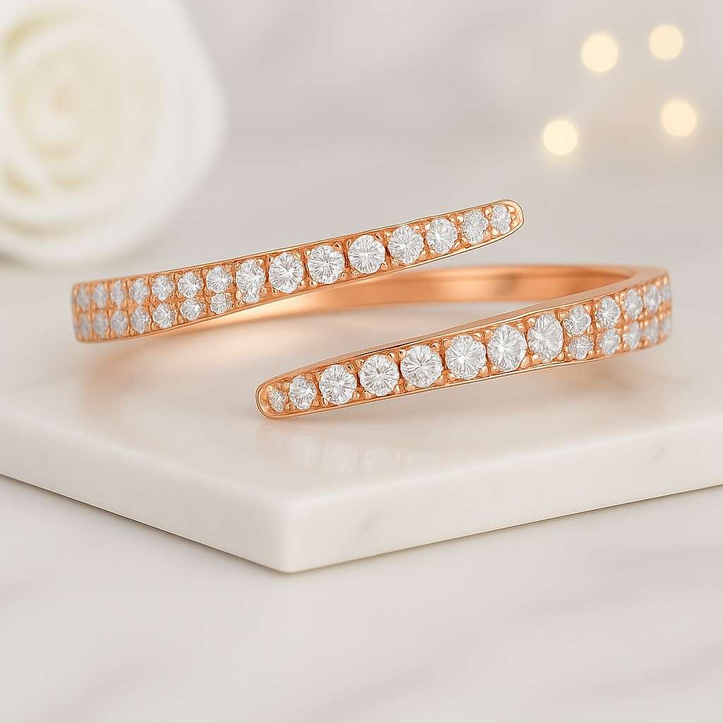 1.50TW Round Cut Lab Grown Engagement Ring,Diamond Wrap Ring Bypass Wedding Ring Unique Diamond Ring For Women Anniversary Ring Gift For Her