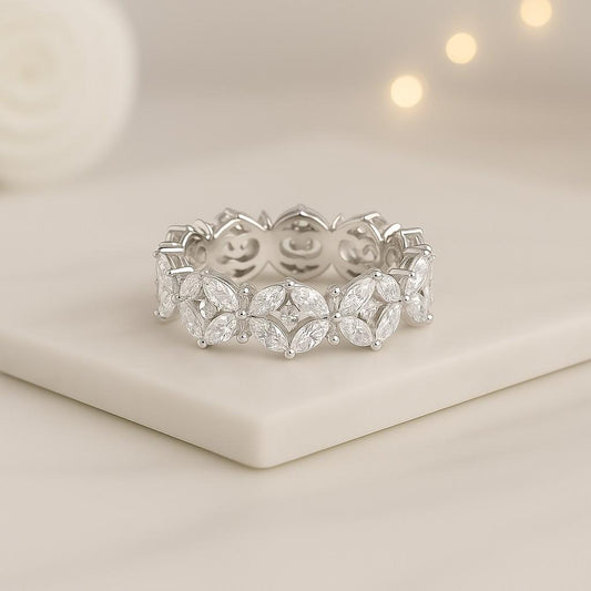 1.50 Carat Princess Cut Three Stone Lab Grown Diamond Engagement Ring Side Trapezoid Diamonds 14k White Gold Ring Promise Diamond Ring Her
