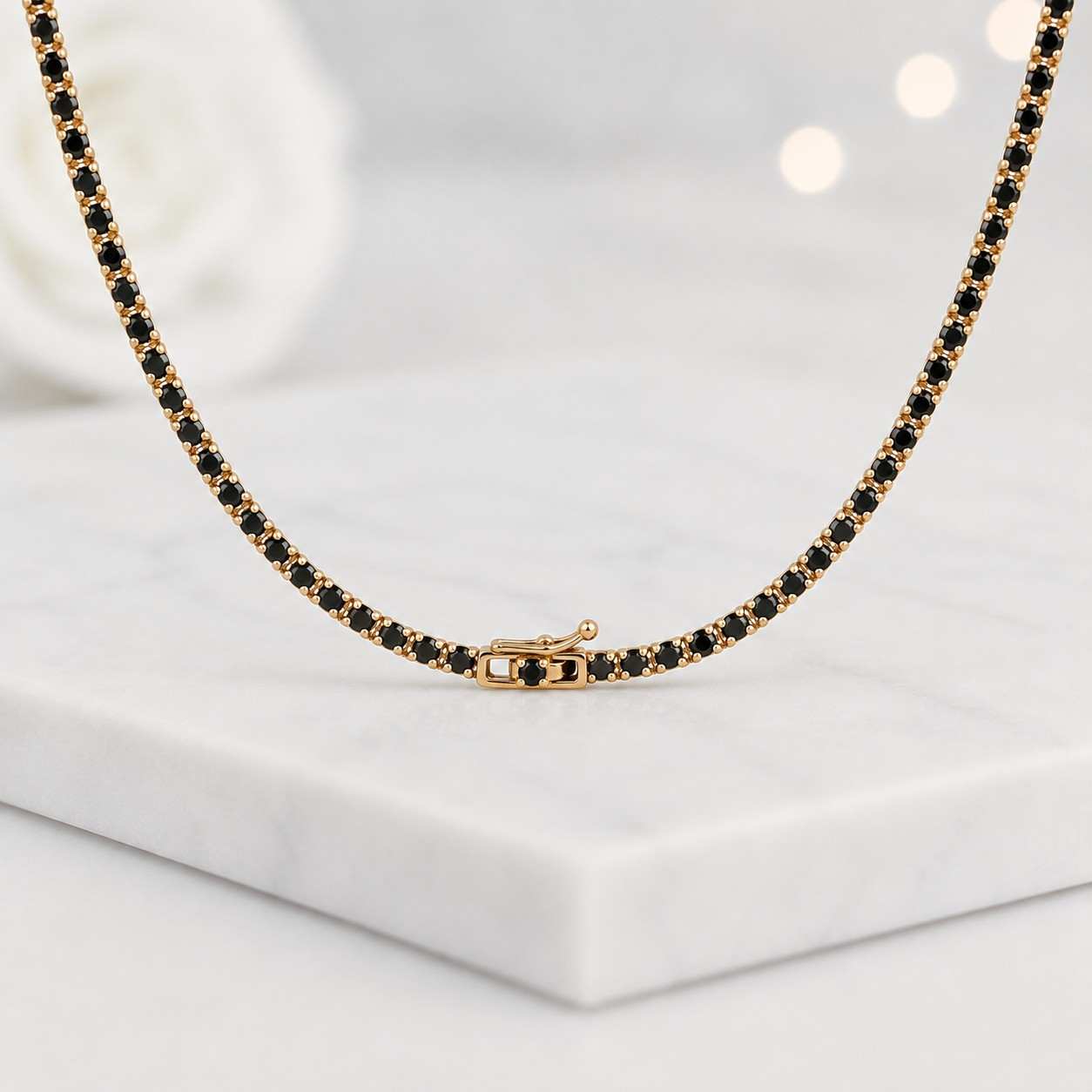 100%Natural Black Diamond Necklace , Faceted Cut Roundel Diamond Beaded Necklace / Diamond Stone Jewelry Necklace ,
