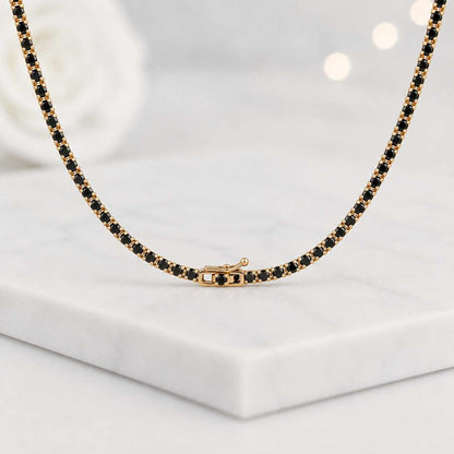 100%Natural Black Diamond Necklace , Faceted Cut Roundel Diamond Beaded Necklace / Diamond Stone Jewelry Necklace ,
