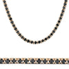 10Ct Black Diamond Tennis Necklace 20