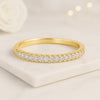 Round Cut Half Eternity Diamond Wedding Ring