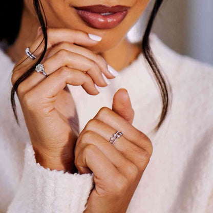 10k Micro Round Cut Diamond Ring