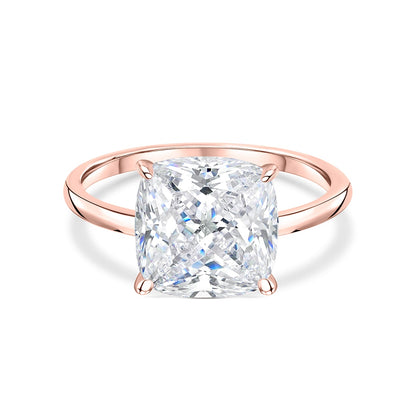 10k Rose Gold Hidden Halo Ring For Gf
