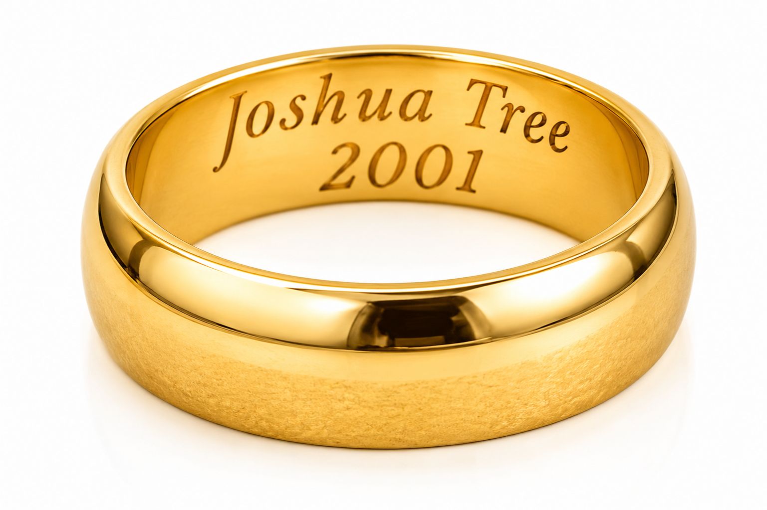 10k Solid Gold Signature Wedding Bands Customise Engraved Bands