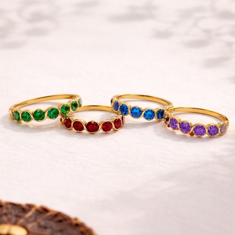 10k gold birthstone ring 14k gold birthstone ring 18k gold birthstone ring yellow gold birthstone ring white gold birthstone ring rose gold birthstone ring solid gold birthstone ring real gold ring gold family ring gold mothers ring gold gemstone ring