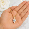 Pear Cut Lab Grown Diamond Solitaire Pendant Necklace