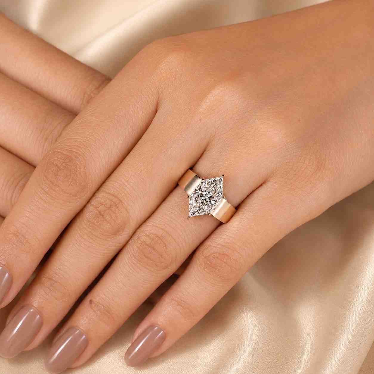 dutch marquise cut lab grown diamond solitaire engagement ring