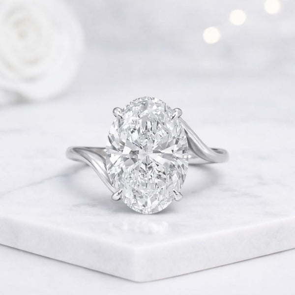 13 CT Lab Grown Diamond Ring Solid Yellow Gold Engagement Ring 